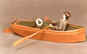 Legetøjsbåd og sømand, Ives, 1869 (træ og metal)